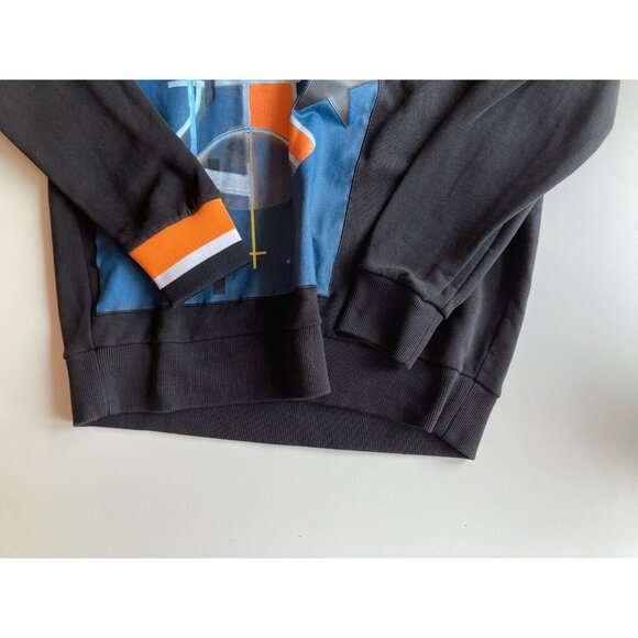 Men's GIVENCHY Black Basketball Star Cotton Fleece Relaxed Sweatshirt, Size XS - Picture 9 of 14